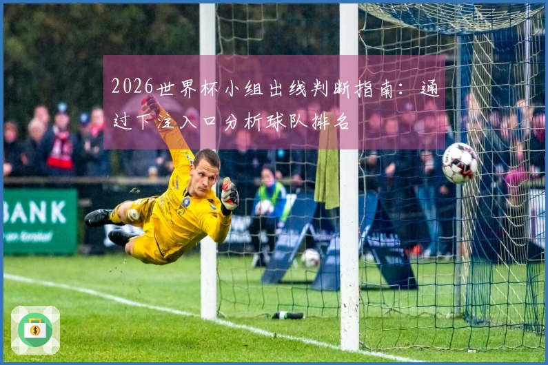 2026世界杯小组出线判断指南：通过下注入口分析球队排名