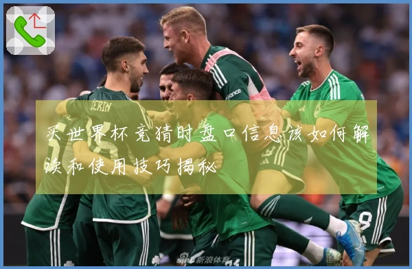 买世界杯竞猜时盘口信息该如何解读和使用技巧揭秘